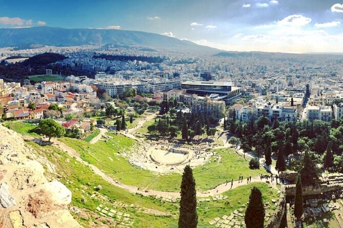 Acropolis monuments & Parthenon Walking Tour with Optional Acropolis Museum - The Odeon of Herodes Atticus from below