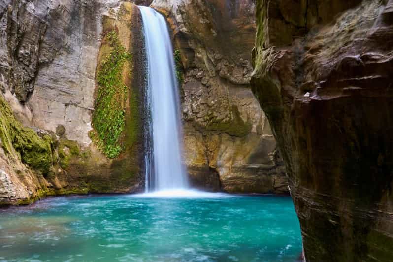 Alanya: Sapadere Canyon Walk & Dim Cave with Dim River Lunch - Swimming under a waterfall in very cold water