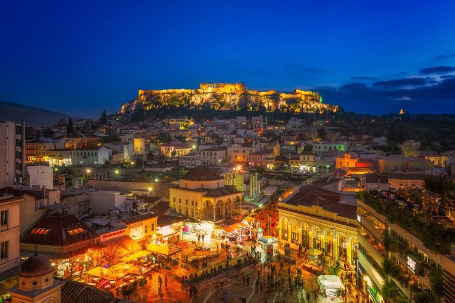 Athens: Evening Food Walking Tour - Athinas 7 to Monastiraki: begin with Greek building blocks