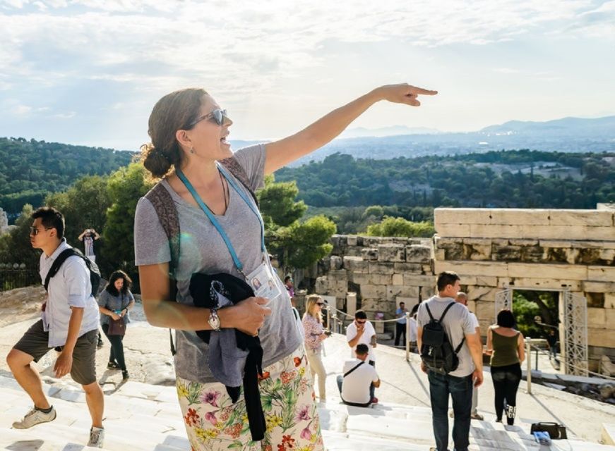Athens: The Acropolis Walking Group Tour with a French Guide - Entering through the Propylaeum