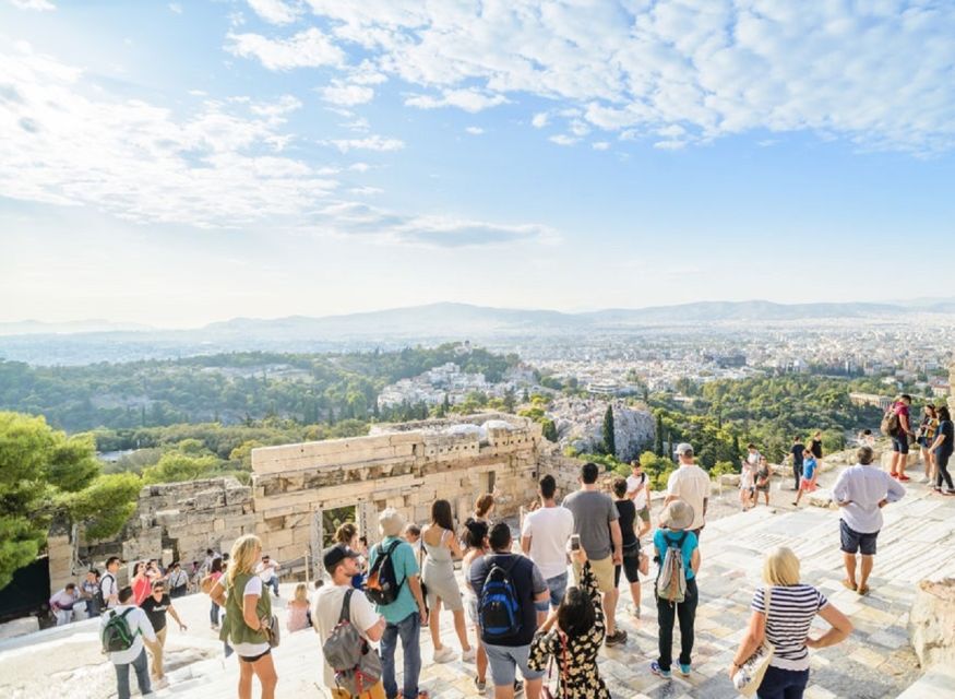Athens: The Acropolis Walking Group Tour with a French Guide - The Parthenon and the view across Athens