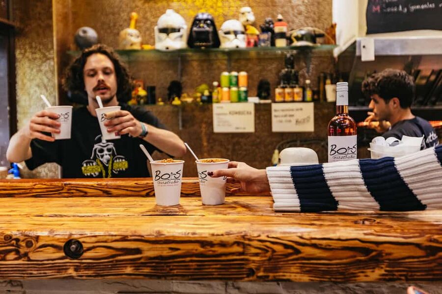 Budapest Food Walking Tour: Eat, Sip & Explore Like a Local - Lángos, beer, and the pleasure of eating with your hands