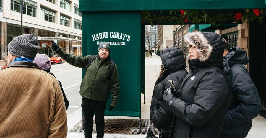 Chicago: Gangsters and Food Tasting Walking Tour - Steak at Harry Caray’s and the old basement tunnel