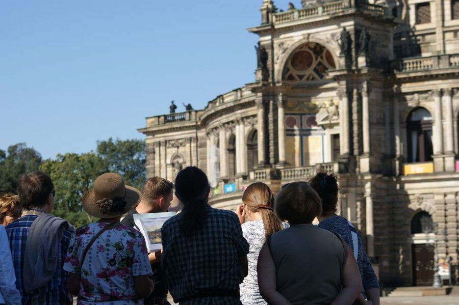 Dresden: Guided City Walk and Panometer Entrance Ticket - The Panometer: a gasometer turned into a giant picture