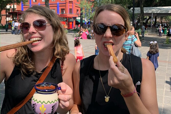 Frida Kahlo VIP [Museum Tickets Included] Walk, Markets & Churros - Parque Frida Kahlo and the old ahuehuete trees