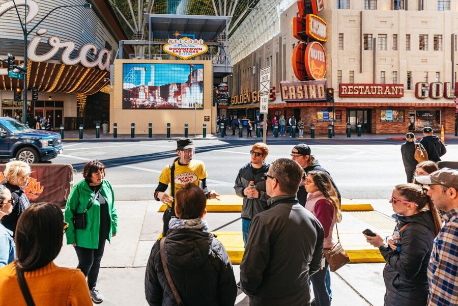 Las Vegas: Fremont Street Walking Tour - Starting at the Plaza and the former Union Station site