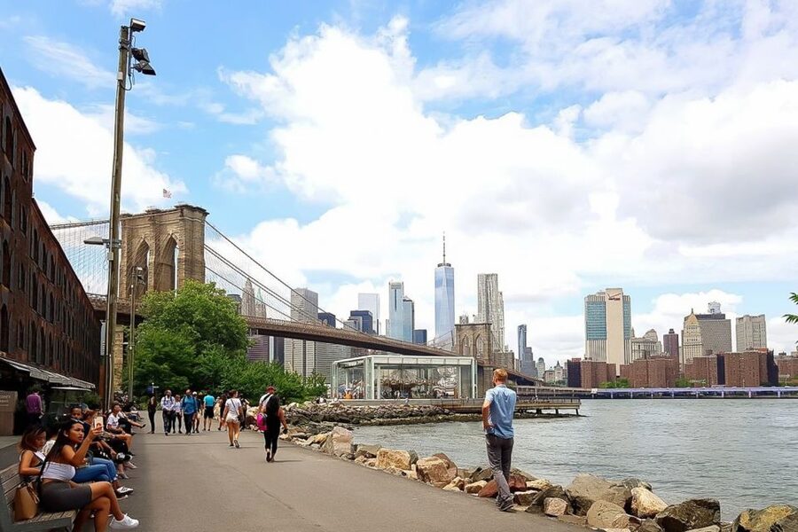NYC: Brooklyn Bridge and Dumbo District Walking Tour - Reaching Brooklyn and entering Dumbo