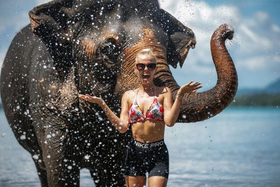 Phuket:Beach walk with elephants, rain & care. 2.5 hours - Who should book Lily Elephant Camp?