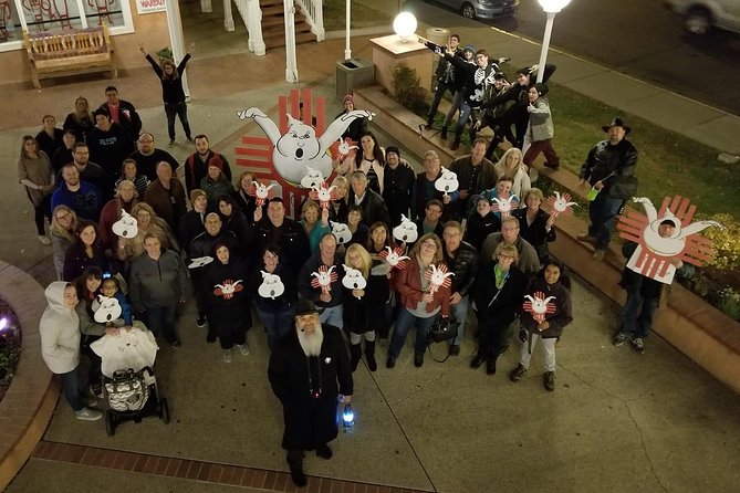 The Original 8pm Ghost Tour of Old Town Albuquerque - since 2001 - Stop 6: San Felipe de Neri Church at night