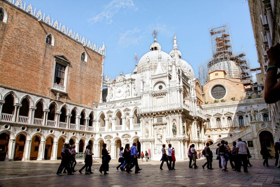Venice: Walking tour, Doge Palace, & St. Mark's Basilica - Entering the Doge’s Palace