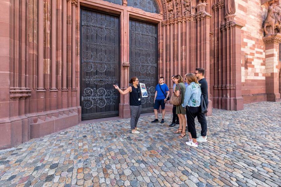 Walking Tour through Basel Old Town - Seeing the town hall and its vivid details